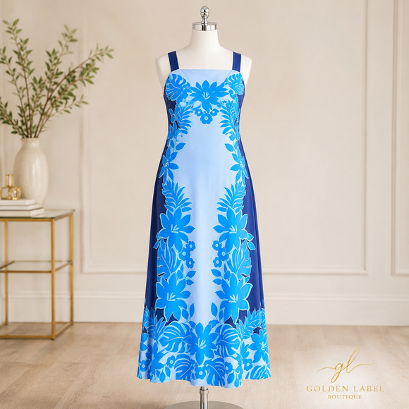 Maggy London Dresses & Skirts - NWOT Maggy London 22W Blue Navy Floral Colorblock Maxi Dress Sleeveless
